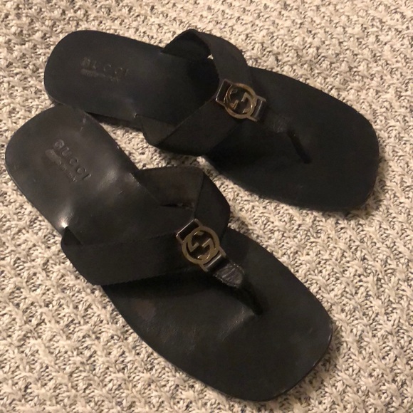 Gucci Other - Gucci Leather Thong with Silver GG  11